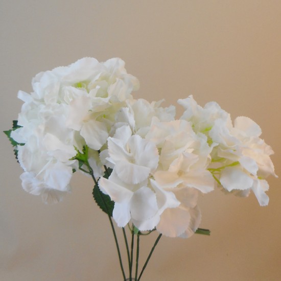 Artificial Hydrangeas Bush White 50cm - H030 DD2
