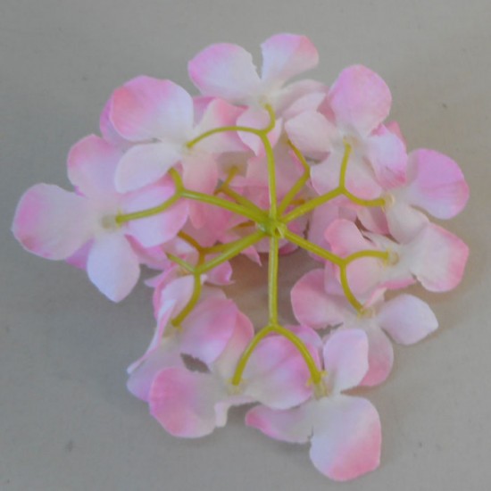 Artificial Hydrangeas Pink Heads Only 11cm - H065 BB3