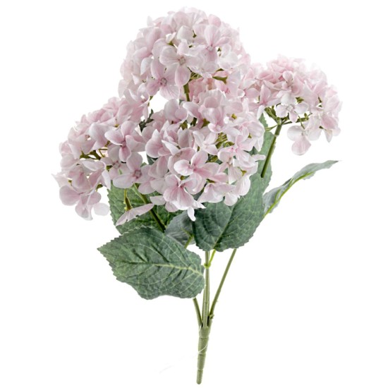 Artificial Hydrangeas Bush Pink with UV Protection 43cm - H196 Artificial Hydrangeas Bush Pink with UV Protection 43cm - H196