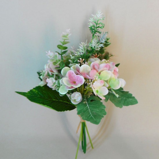 Lotte Hydrangeas Bouquet Pink Green 38cm - H165 Q2