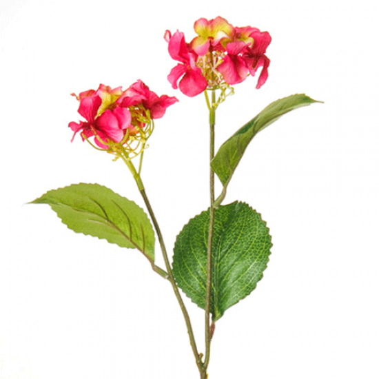 Mini Artificial Hydrangea Flowers Dark Pink 46.5cm - H022 H2
