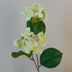 Mini Artificial Hydrangea Flowers Vintage Green 46.5cm - H033 H2