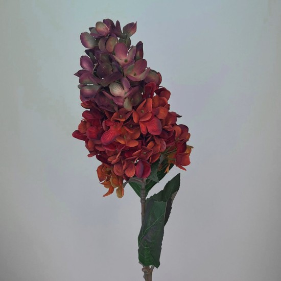Red Orange Spear Hydrangea 75cm - H043 H2