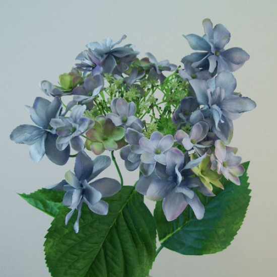 Large Silk Lacecap Hydrangeas Blue 74cm - H005 BX5