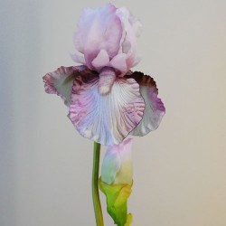 Large Artificial Iris and Bud Pink Purple 79cm - IR004 AA1