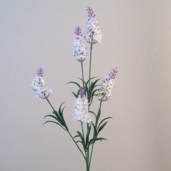 Artificial Silk Lavender Stem White 72cm - L006 H4