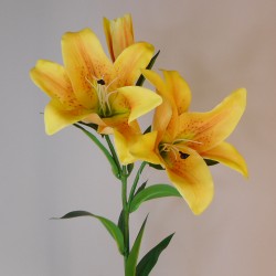 Artificial King Lily Yellow 88cm - L129