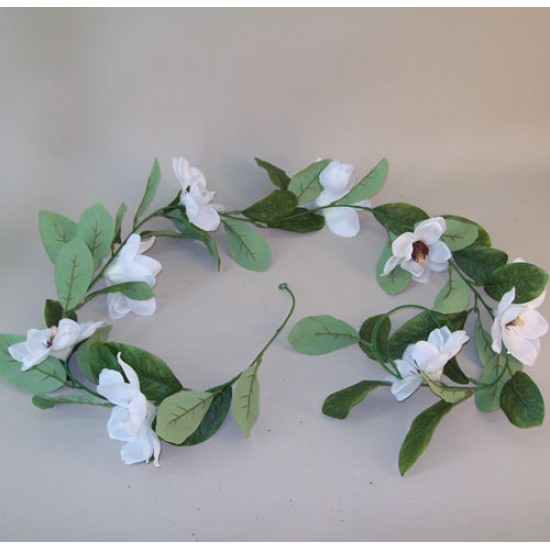 Artificial Magnolia Garland Cream 170cm - M053 BX23