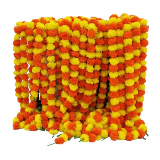 Artificial Marigold Garland Yellow and Orange 75cm - MAR003 Artificial Marigold Garland Yellow and Orange 75cm - MAR003