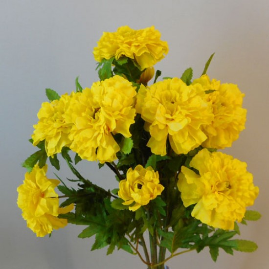 Silk Marigold Bush Yellow 45cm - M019 FF2