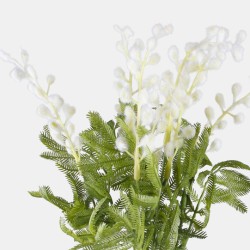 Artificial Mimosa Plants White 35cm - M096 J3