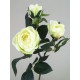 Artificial Old Roses Spray Green Short Stem 41cm - R155 O4