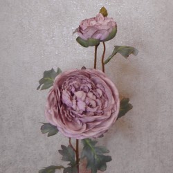 Artificial Peony Flowers Mauve Pink 72cm - P134 KK4