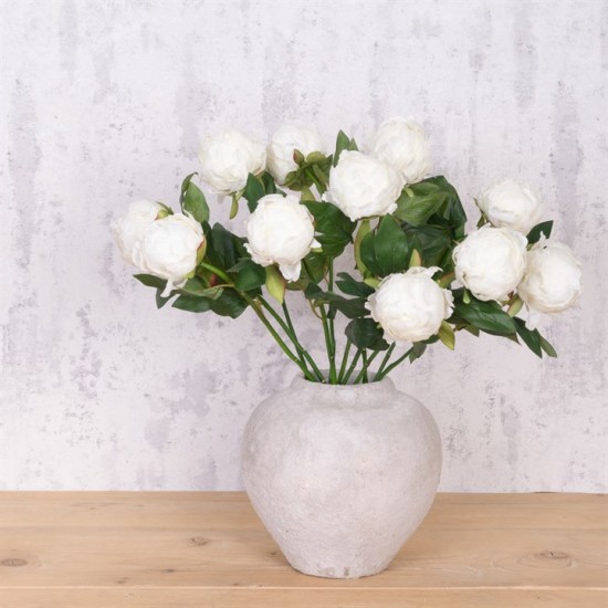 Artificial Peony Buds Large Cream 45cm - P152 L3