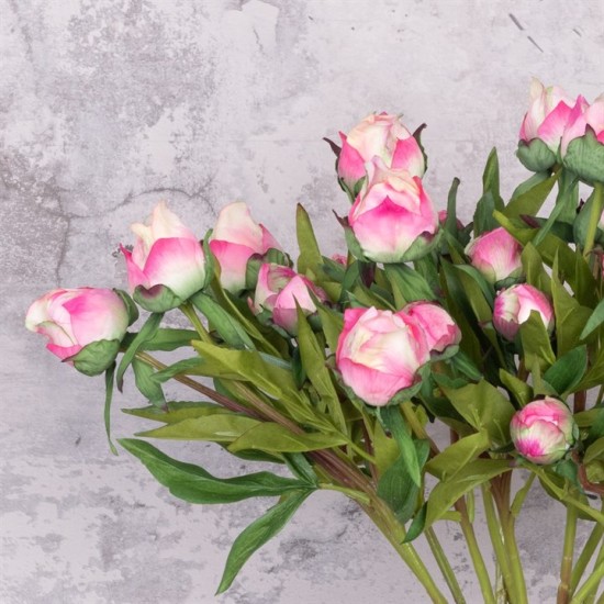 Real Touch Peony Buds Pink 48cm - P039 S3