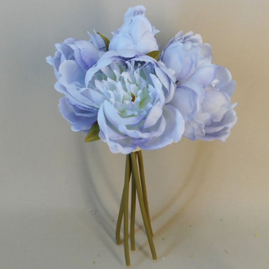 Artificial Peony Posy Hyacinth Blue 28cm - P101 O1