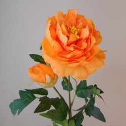 Artificial Peony Flowers Orange 69cm - P053 BX17