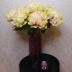 Artificial Peony Flowers Pink Green 55cm - P011 O4