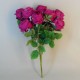 Bunch of Artificial Peony Roses Hot Pink (10 Flowers) 50cm - P014 LL3