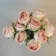 Bunch of Artificial Peony Roses Vintage Pink (10 Flowers) 50cm - P045 G4