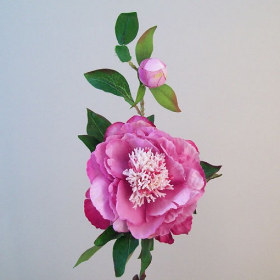 Artificial Tree Peony Flowers Mauve Pink 59cm - P179 K2