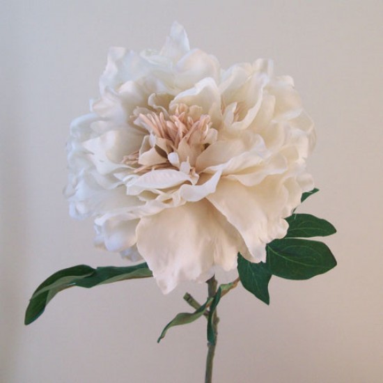 Artificial Peony Flowers Downton Cream 64cm - P227 K2