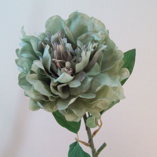 Artificial Peony Flowers Downton Sage Green | Artiicial ...