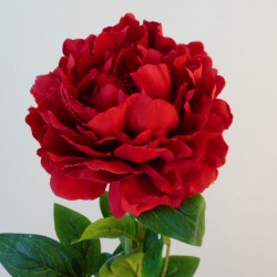 Large Artificial Peony Flowers Red 70cm - P270 L3