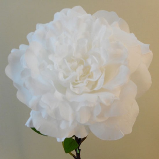 Artificial Peony Pure White 58cm - P047 J4