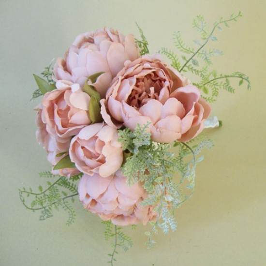 Romance Peony Flowers Bouquet Pink 30cm - P190 P1