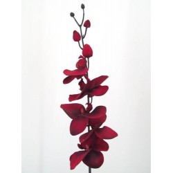 Artificial Phalaenopsis Orchid Blood Red 90cm - J015 