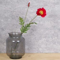 Artificial Icelandic Poppy Red 72cm - P158