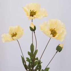 Silk Poppies Gold Yellow 70cm - P003A KK1