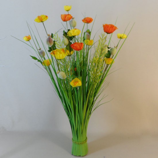 Grass Bundle with Poppies Orange Yellow - POP009 DD2