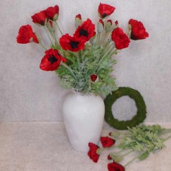 Oriental Silk Poppy Scarlet 70cm - P008 M4