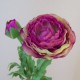 Artificial Ranunculus Flowers Purple Green 40cm - R541 O2