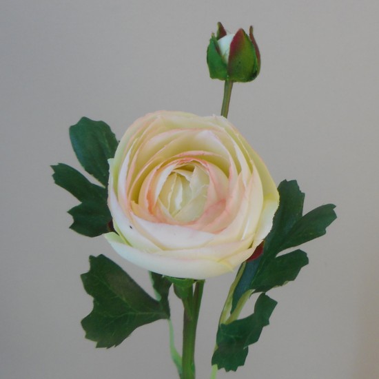 Artificial Ranunculus Flowers Cream Pink 38cm - R195 GS1C