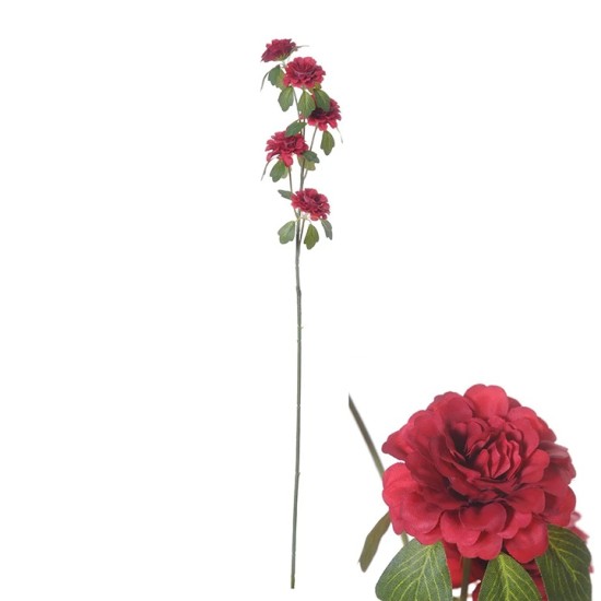 Artificial Ranunculus Spray Red 70cm - R268 P4