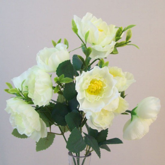 Fleur Artificial Ranunculus Bush Green 32cm - R839 U3