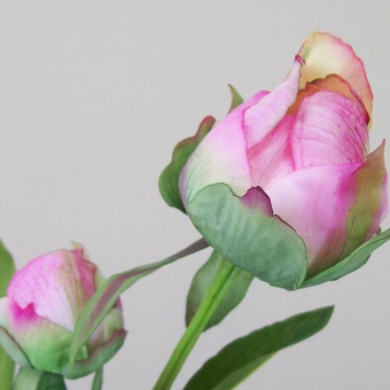 Real Touch Peony Buds Pink 48cm