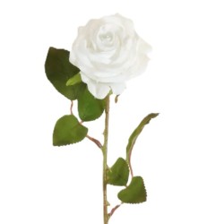 Amelie Artificial Rose White 52cm - R903