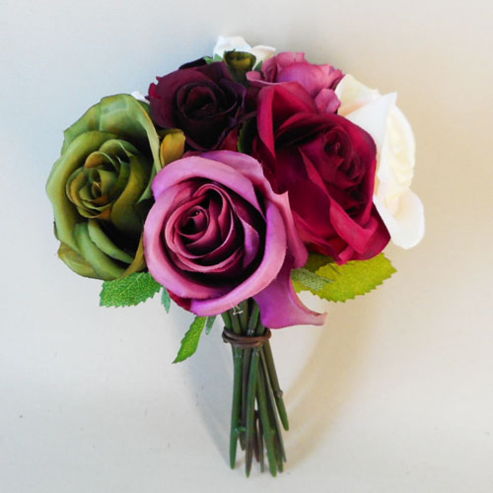 Antique Rose Bouquet Forest Fruits 24cm | Artificial Flowers