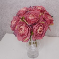 Antique Roses Posy Dusky Pink | Faux Dried Flowers 28cm - R519 R1