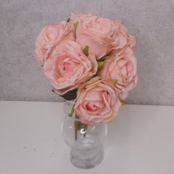 Antique Roses Posy Pink | Faux Dried Flowers 28cm - R752 HH4