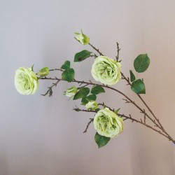 Artificial Cabbage Roses Branch Green - R803 Q1