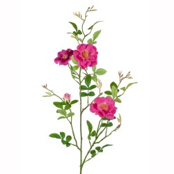 Artificial Climbing Roses Branch Hot Pink Cream 100cm - R801 