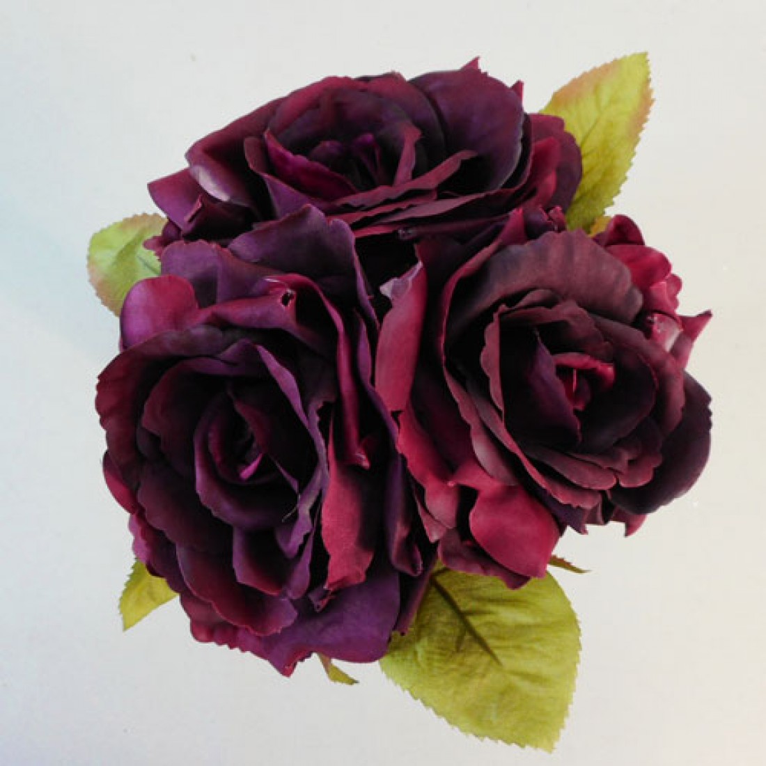 Artificial English Roses Bundle Burgundy 24cm | Artificial Flowers