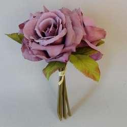 Artificial English Roses Bundle Dusky Pink 24cm - R483 
