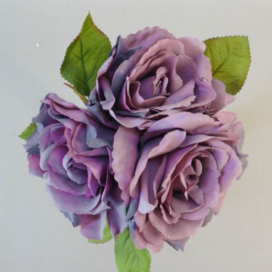Artificial English Roses Bundle Mauve Pink 24cm - R958 P4