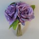 Artificial English Roses Bundle Mauve Pink 24cm - R958 P4